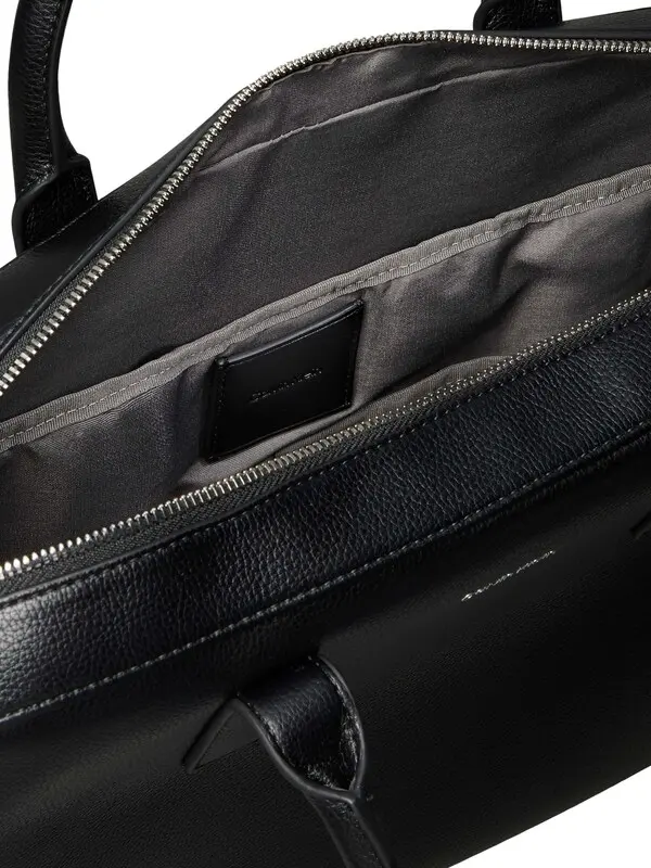 Pebbled Leather Slim Briefcase 1 Image