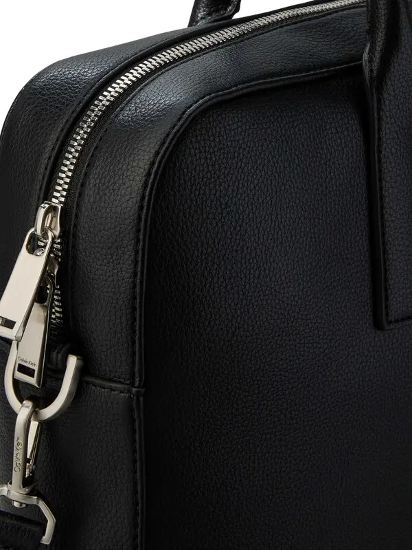 Pebbled Leather Slim Briefcase 2 Image