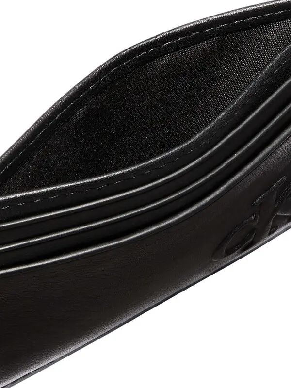 Embossed Logo Smooth Leather Card Holder 2 Image