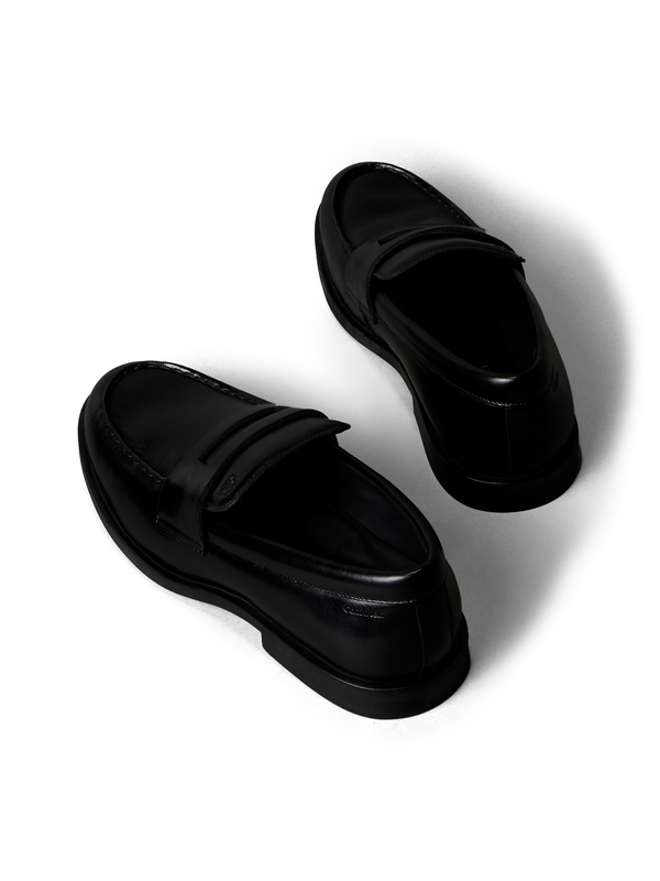 Leather Airfit Cushioned Penny Loafers 4 Image