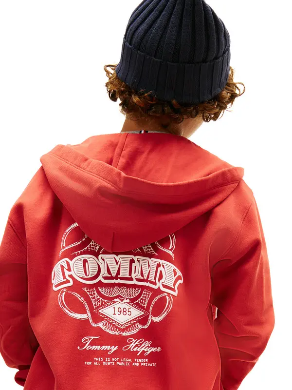 Textured Back Logo Zip-Thru Hoody 3 Image