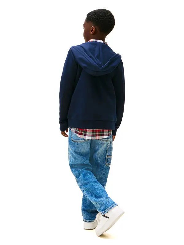 Logo Embroidery Interlock Knit Zip-Thru Hoody 4 Image