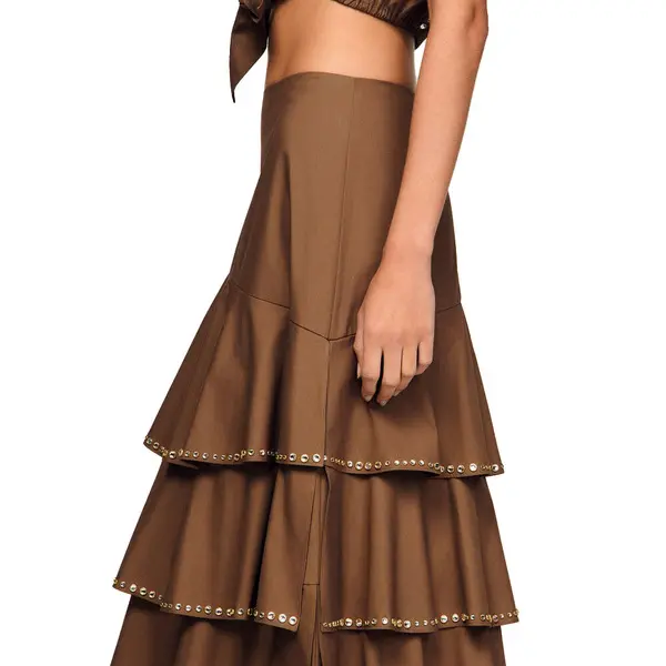 Long Ruffled Rhinestone Skirt 1 Image