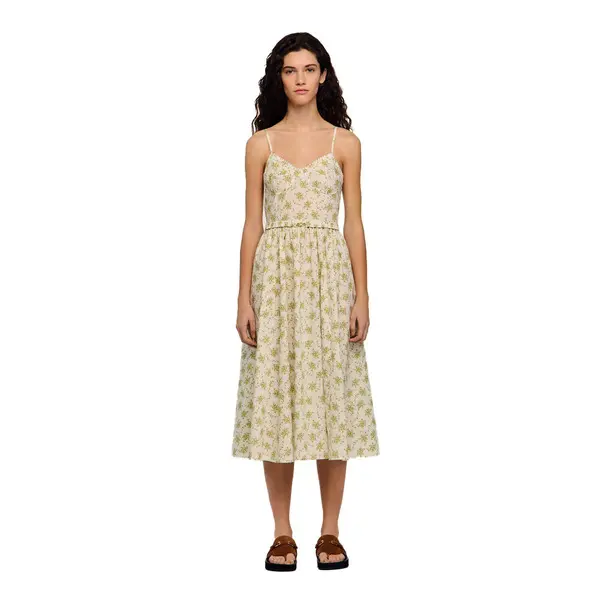 Floral Maxi Dress With Straps 1 Image