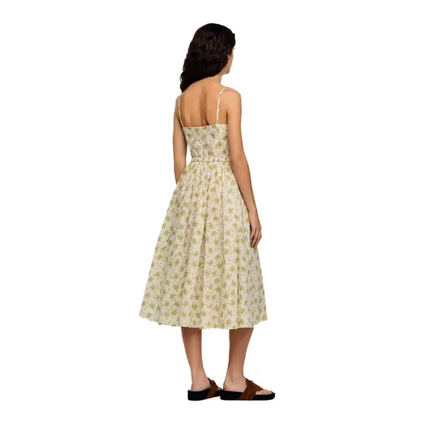 Floral Maxi Dress With Straps 3 Image