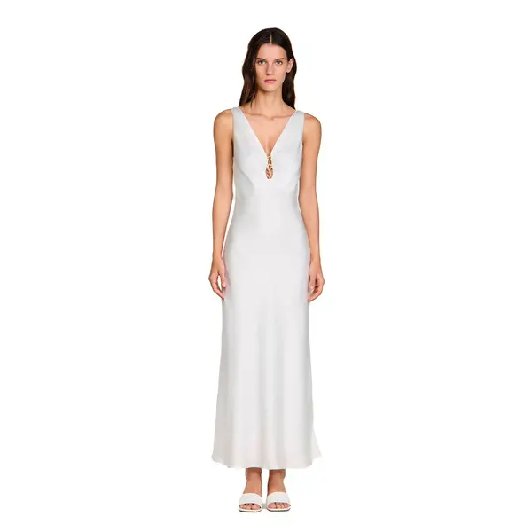 Jewel Satin-Effect Maxi Dress 1 Image