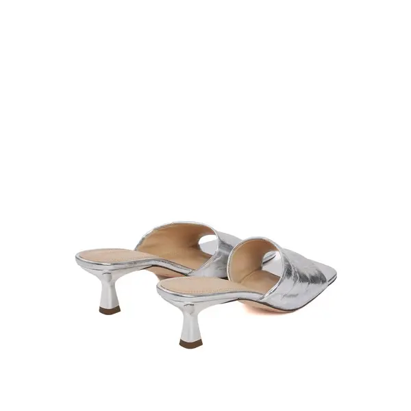 Metallic Leather Mules 1 Image
