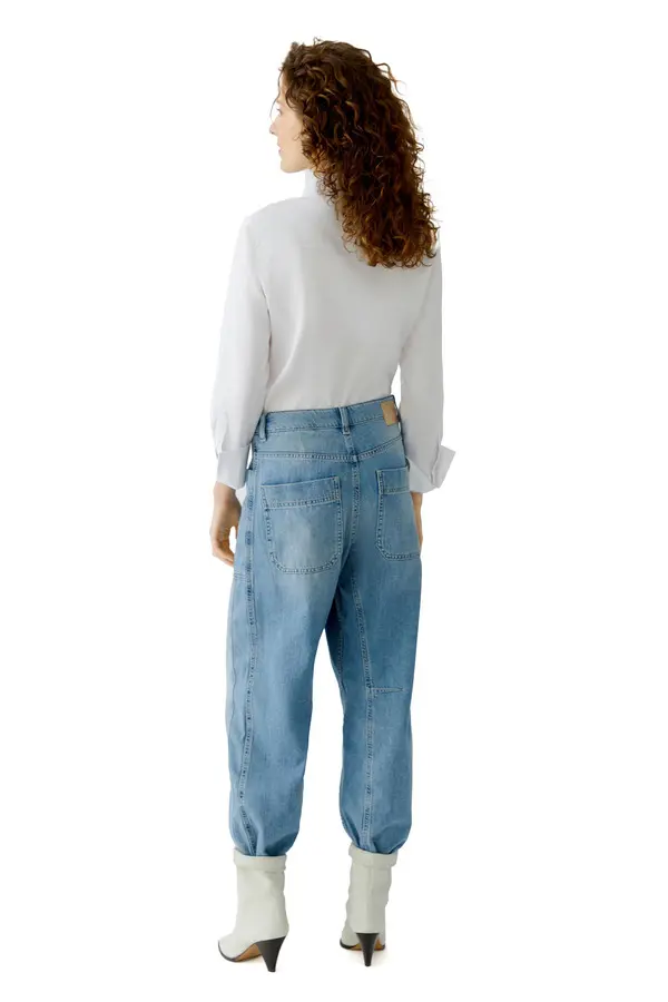 Relaxed Fit Barrel Soft Denim Jeans 2 Image