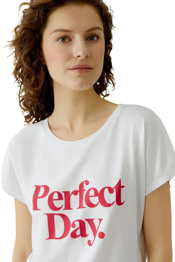 Short Sleeves Crew Neck T-shirt with Dropped Shoulders 2 Image