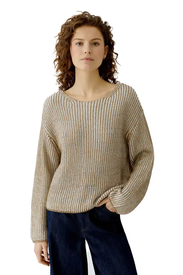 Large Krew Neckline Striped Pullover 1 Image