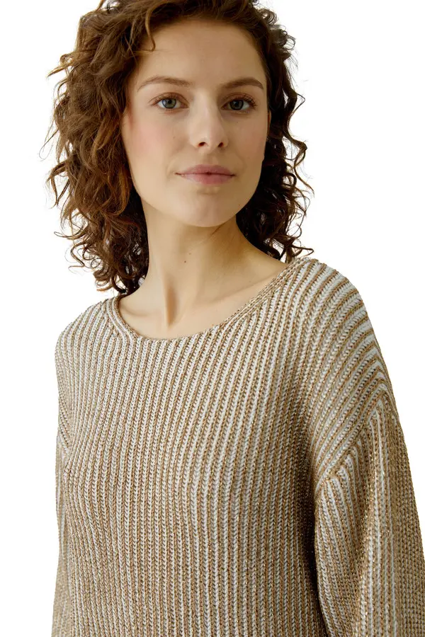 Large Krew Neckline Striped Pullover 2 Image