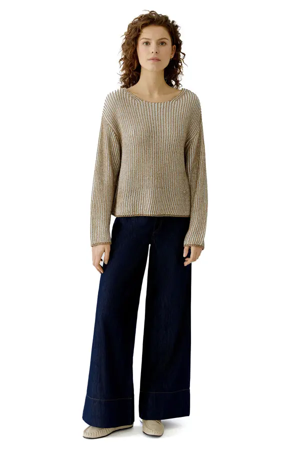 Large Krew Neckline Striped Pullover 3 Image