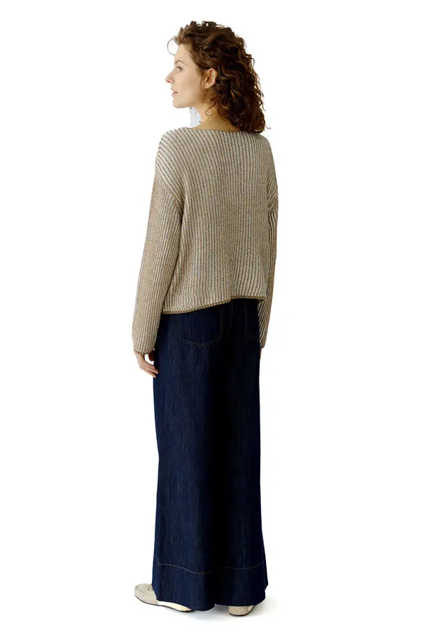 Large Krew Neckline Striped Pullover 4 Image