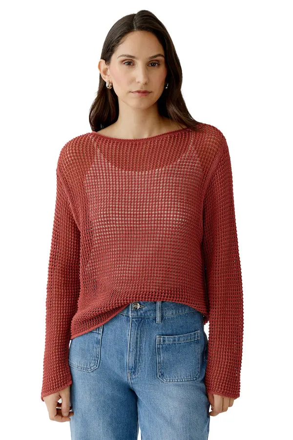 Semi-transparent Long Sleeve Top 3 Image