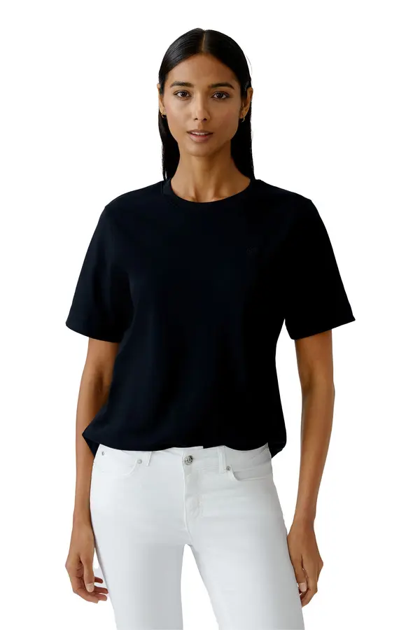 Straight Cut Pure Cotton Short Sleeve Top 2 Image