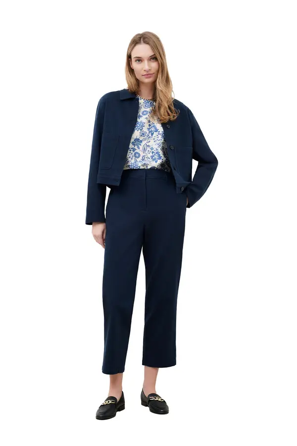 Cropped Workwear Jacket with Patch Pockets 1 Image