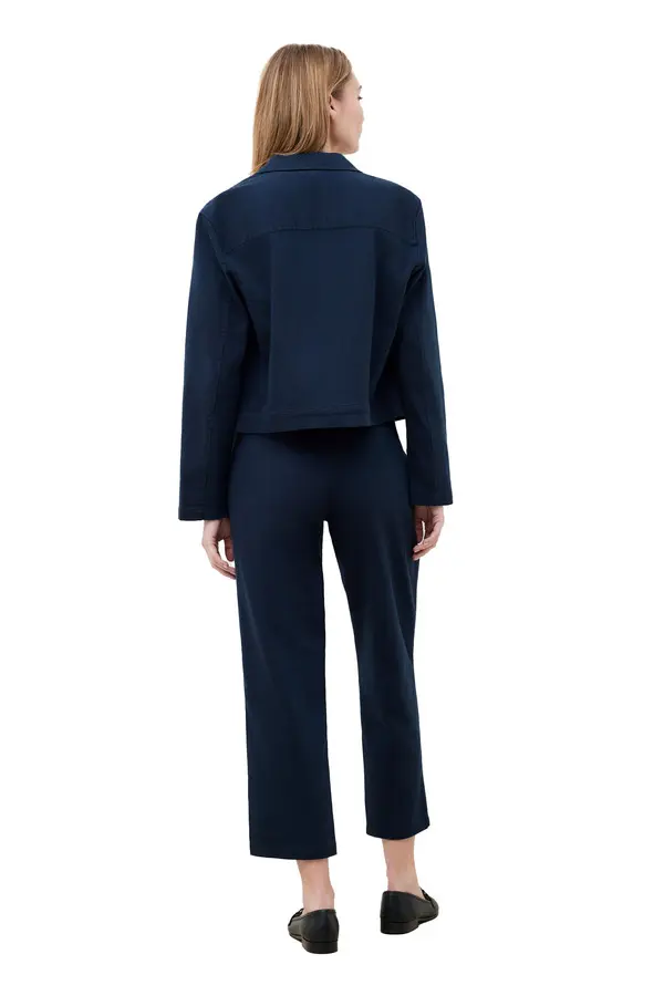 Cropped Workwear Jacket with Patch Pockets 2 Image