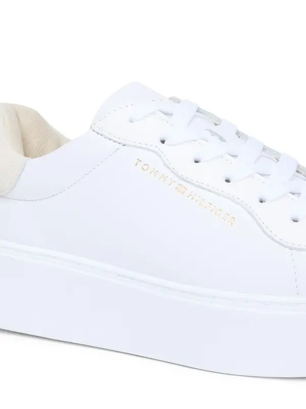 Leather Cupsole Platform Sneakers 1 Image