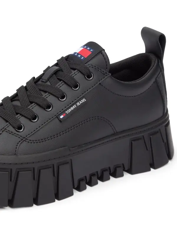 Leather Cleat Platform Sneakers  1 Image