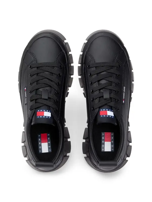 Leather Cleat Platform Sneakers  2 Image