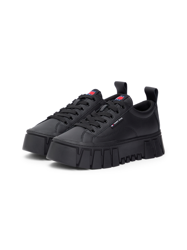 Leather Cleat Platform Sneakers  3 Image