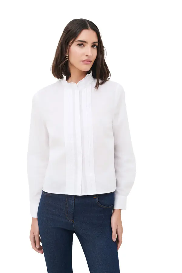 Ruffled High-Neck Blouse 1 Image