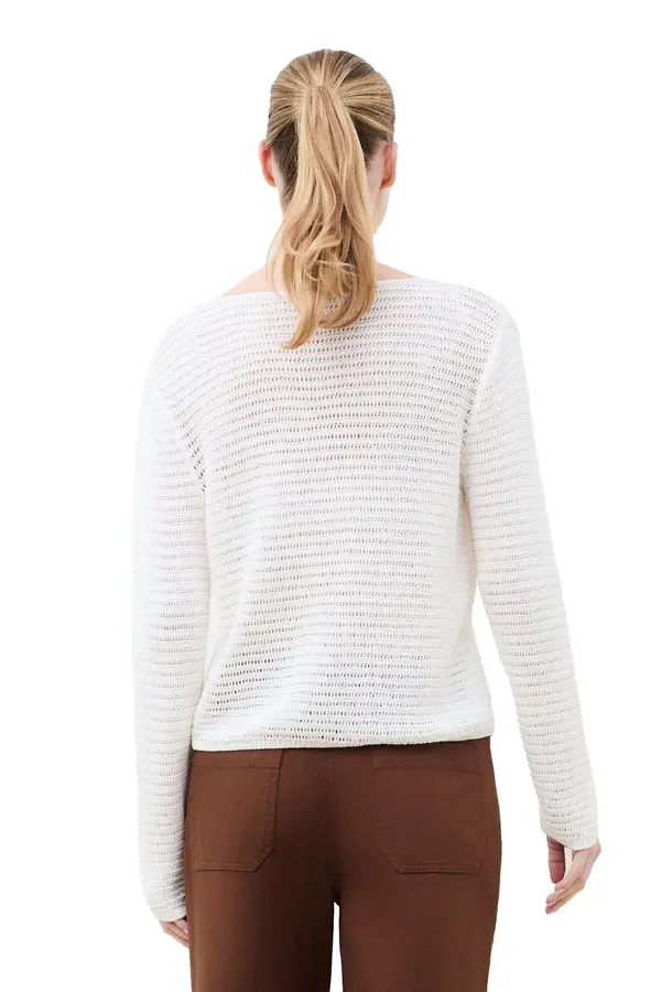 Boat-Neck Fine Knit Pullover 2 Image