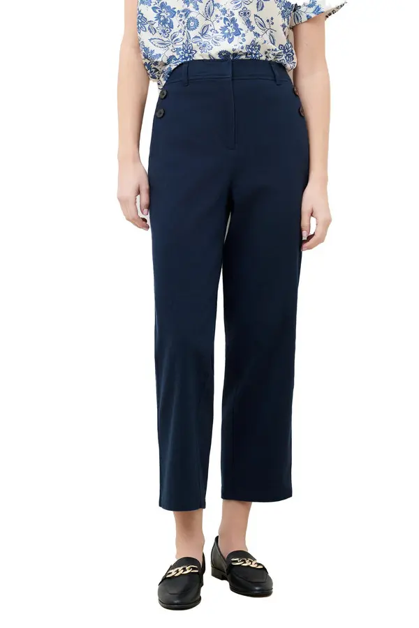 Straight-Leg Pants with Button Detail 2 Image