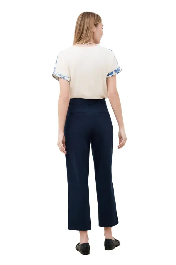 Straight-Leg Pants with Button Detail 3 Image