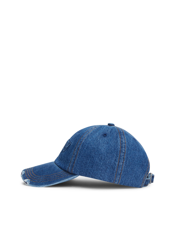 Distressed Denim Baseball Cap 2 Image
