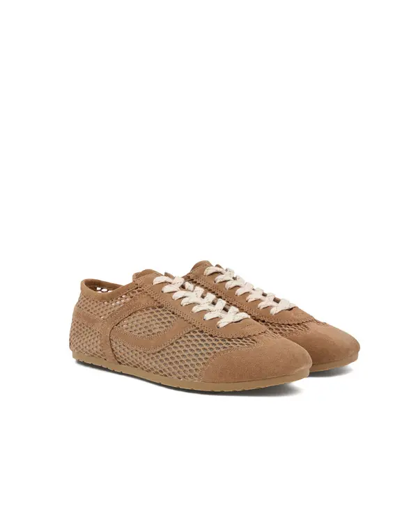 Mesh and Suede Low-Profile Sneakers 2 Image