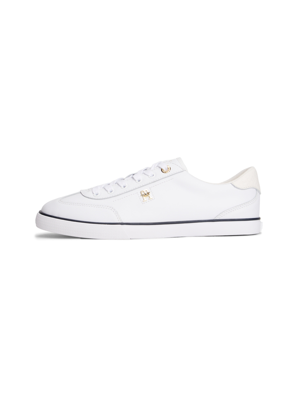 Leather TH Monogram Lace-Up Sneakers  3 Image