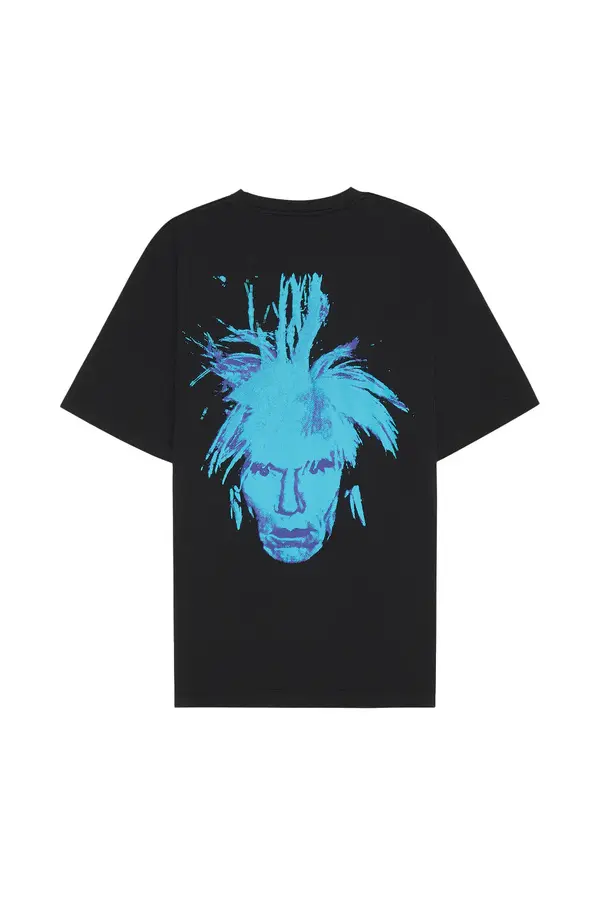 Relaxed Fit Short Sleeve T-shirt with "bad andy warhol" Print 3 Image