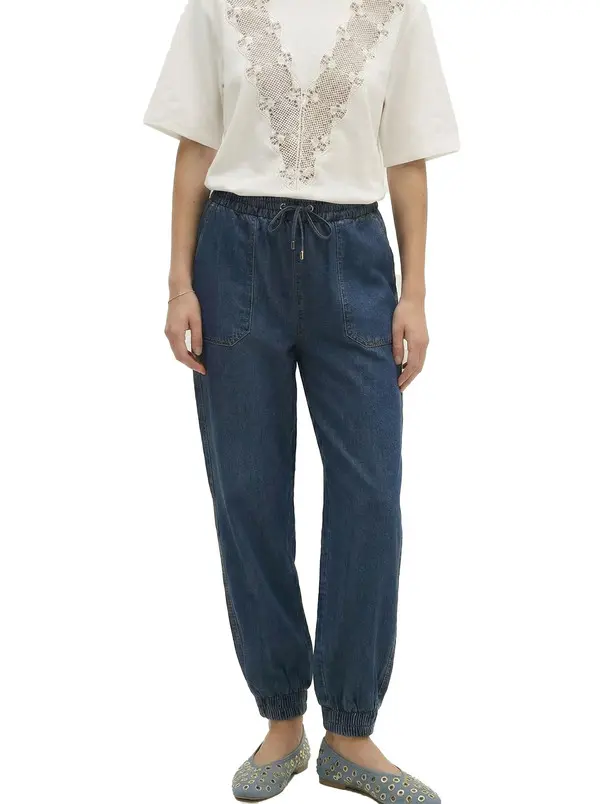 Elasticated Waist Baggy Jeans 2 Image