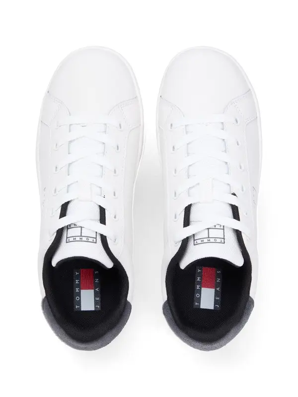 Essential Logo Leather Platform Sneakers 2 Image