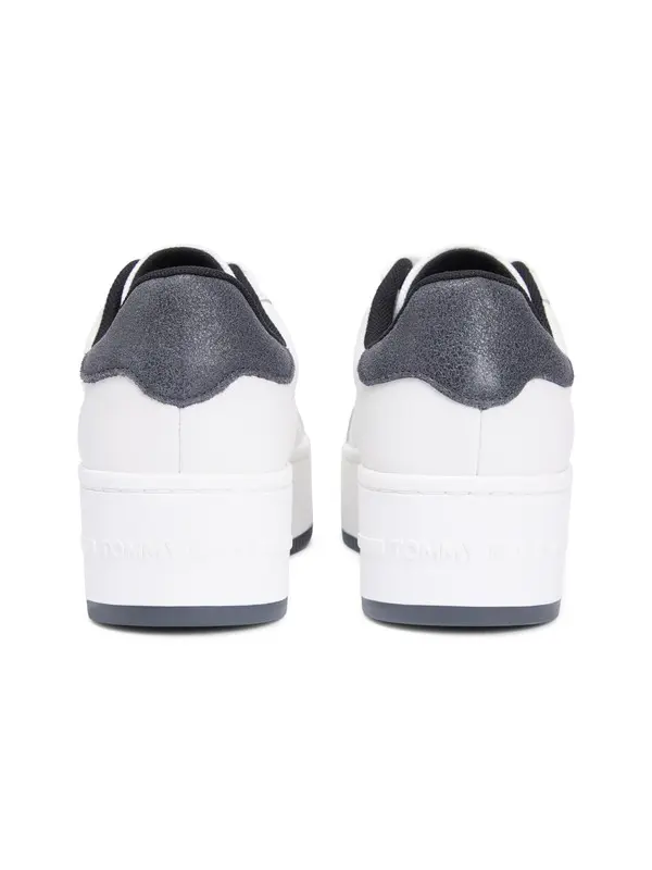 Essential Logo Leather Platform Sneakers 3 Image