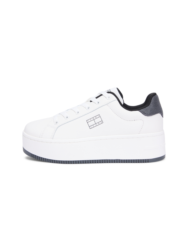 Essential Logo Leather Platform Sneakers 4 Image