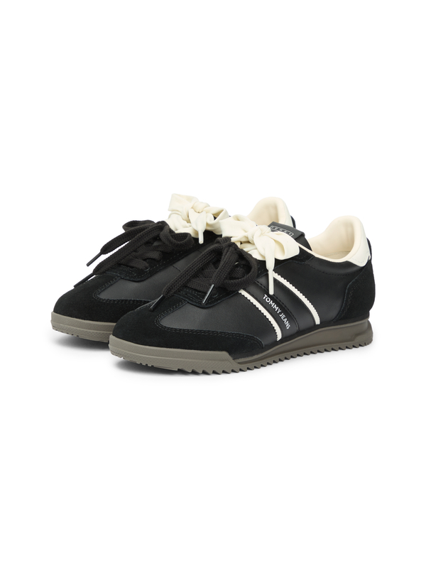 Leather Low Profile Serrated Sneakers 2 Image