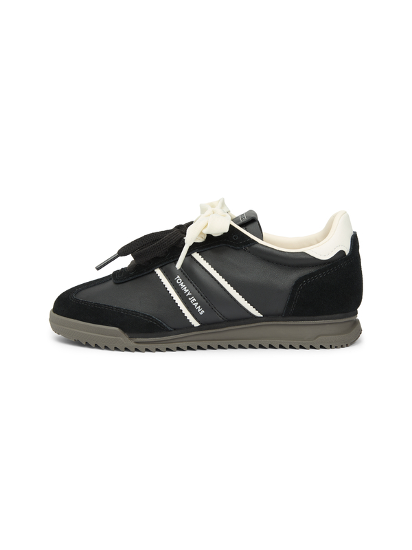 Leather Low Profile Serrated Sneakers 3 Image