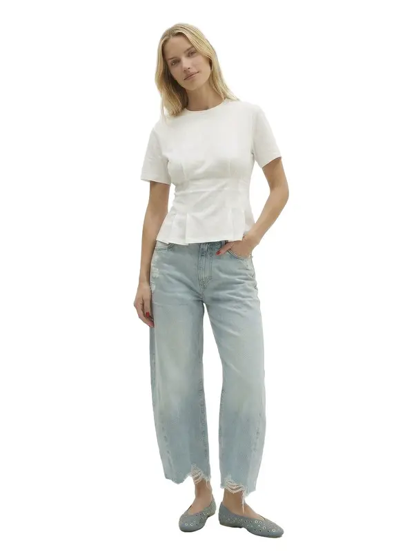 Fitted Waist Short Sleeve T-Shirt 5 Image