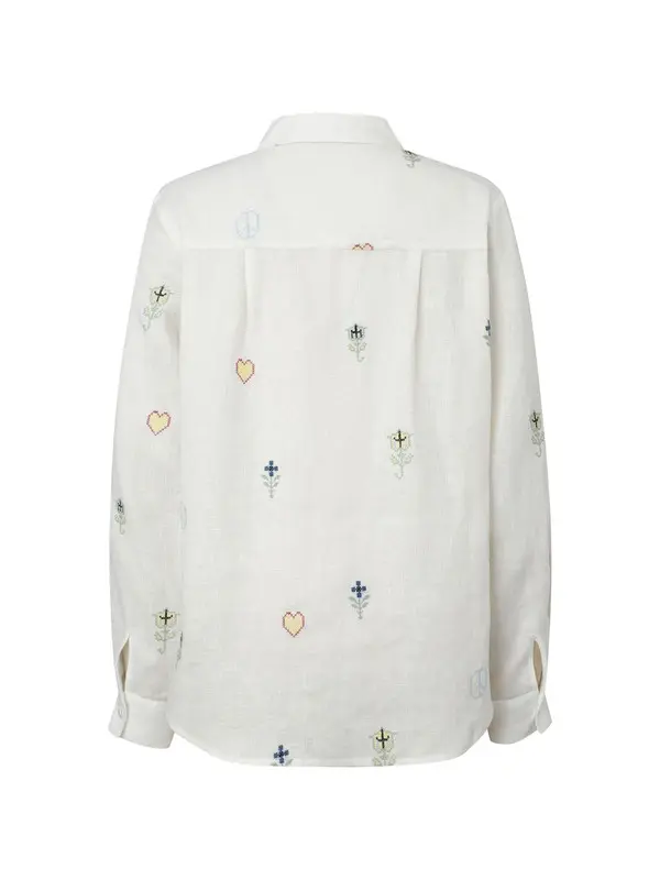 Long-Sleeved Shirt With Embroidery 1 Image