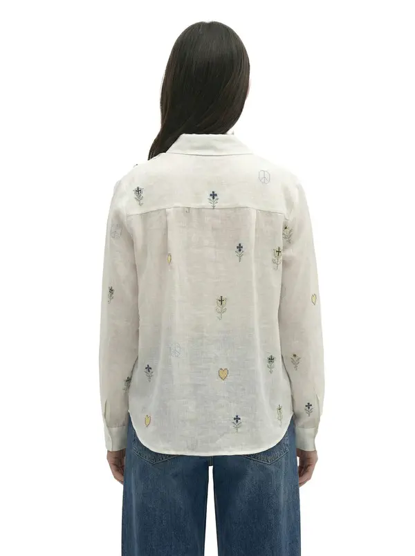Long-Sleeved Shirt With Embroidery 2 Image