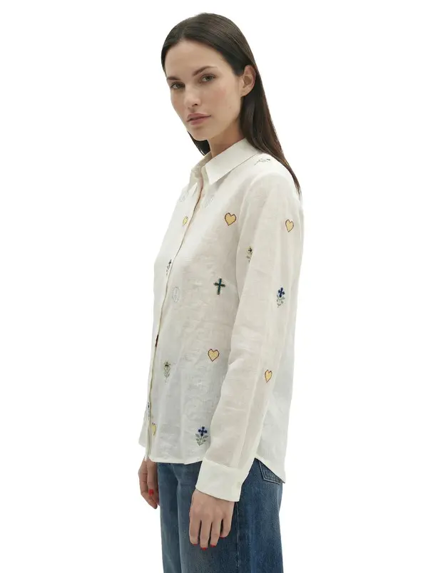 Long-Sleeved Shirt With Embroidery 4 Image