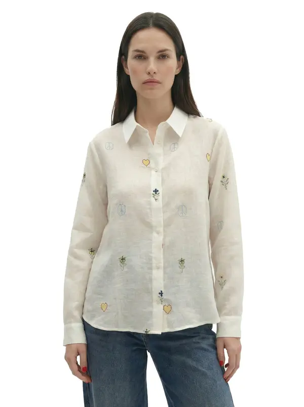 Long-Sleeved Shirt With Embroidery 5 Image