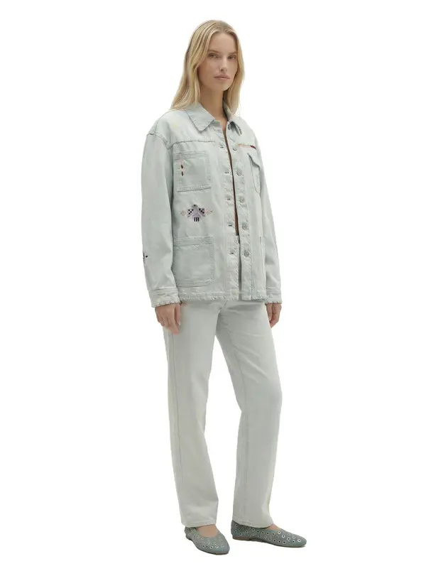 Straight Jeans With Embroidery 4 Image