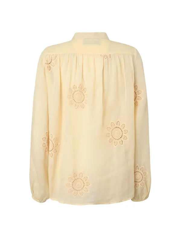 Long-Sleeved Shirt With Floral Embroidery 1 Image