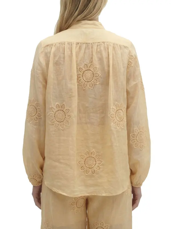 Long-Sleeved Shirt With Floral Embroidery 5 Image