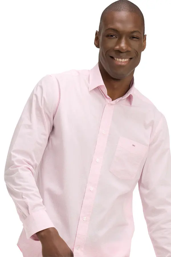 Regular Fit Checked Dobby Cotton Shirt 2 Image