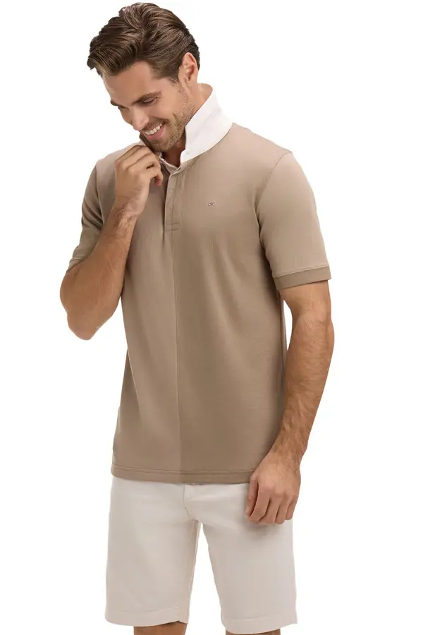 Cotton Short-Sleeve T-Shirt With Vertical Panels 3 Image