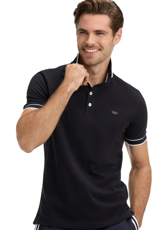 Cotton Piqué Short-Sleeve Polo 3 Image
